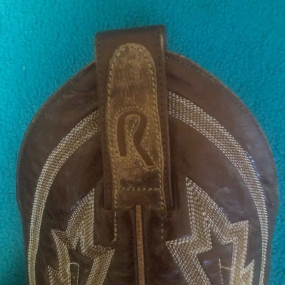 Rod Patrick Wing Tip Square Toe Western Boots - Picture 13 of 16